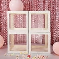 thumbnail image 1 of Balsa Circle 2 Pieces Clear with White 12-Inche Transparent Balloon Boxes Events Home Wedding Reception Centerpieces Decorations Supplies, 1 of 6
