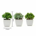 thumbnail image 1 of Balsa Circle 3 pcs 4-Inch Green Artificial Faux Crassula Succulent Plants with Off White Pots, 1 of 6