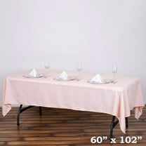 Balsa Circle 60" x 102" Polyester Rectangular Tablecloth - Blush