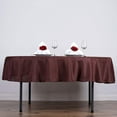 thumbnail image 1 of Balsa Circle 70" Round Polyester Tablecloths for Wedding - Chocolate Brown, 1 of 6