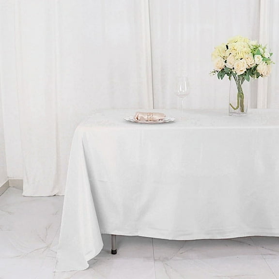 Balsa Circle 72x120" Polyester RECTANGULAR Tablecloth - Table Linens - White