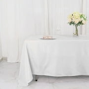 Balsa Circle 72x120 Polyester RECTANGULAR Tablecloth - Table Linens - White