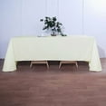 thumbnail image 1 of Balsa Circle 90" x 132" Polyester Rectangular Tablecloth - Ivory, 1 of 8