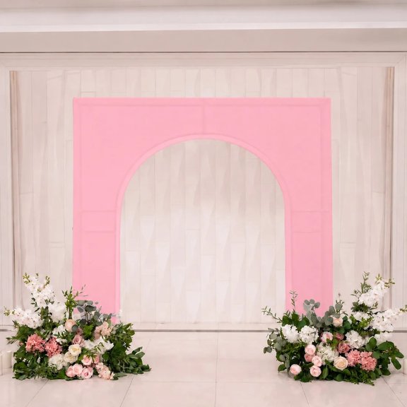 Balsa Circle Pink Spandex Backdrop Arch Cover for 7 feet Arc de Triomphe Stand Party Events