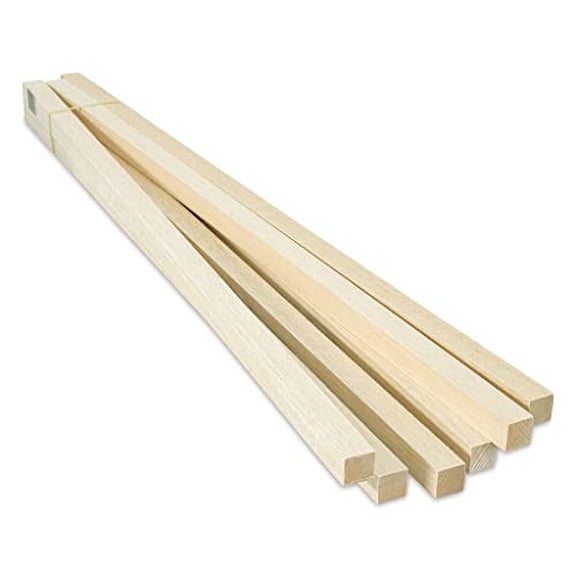 Balsa Wood 1" X 1" X 36" (3) - Quantity is Listed in Parenthesis in Title
