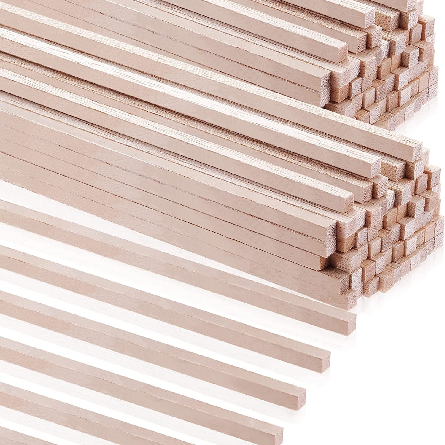 Balsa Wood Sticks 1/4 inch Square Dowels Strips 12 Long - Pack of 30 by Craftiff