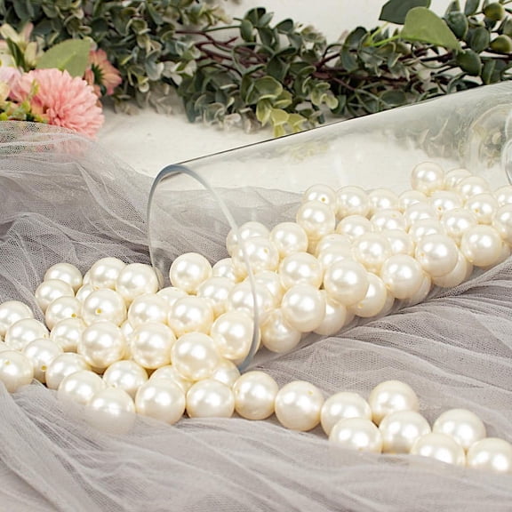 BalsaCircle 0.78" Faux Pearls Loose Beads Ivory