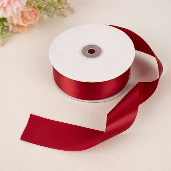 BalsaCircle 1.5" x 50 yards Burgundy Shiny Single Side Satin Ribbon Wedding FAVORS Crafts