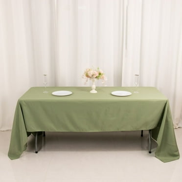 BalsaCircle 1 60" x 126" Premium Polyester Rectangular Tablecloth Table Linens Dusty Green