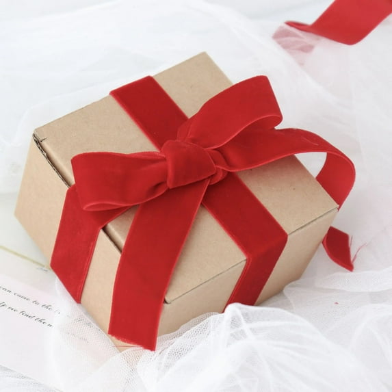 BalsaCircle 1" x 10 yards Red Velvet Nylon Ribbon Roll Wedding Party Events Reception Home Decorations Supplies