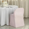 thumbnail image 1 of BalsaCircle 10 Blush Solid Polyester Folding Chair Covers Slipcovers Linens, 1 of 8
