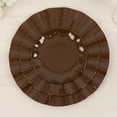 thumbnail image 1 of Balsa Circle 10 Brown 6" Round Disposable Salad Dinner Plastic Plates Gold Wavy Trim Wedding Party Tableware, 1 of 8