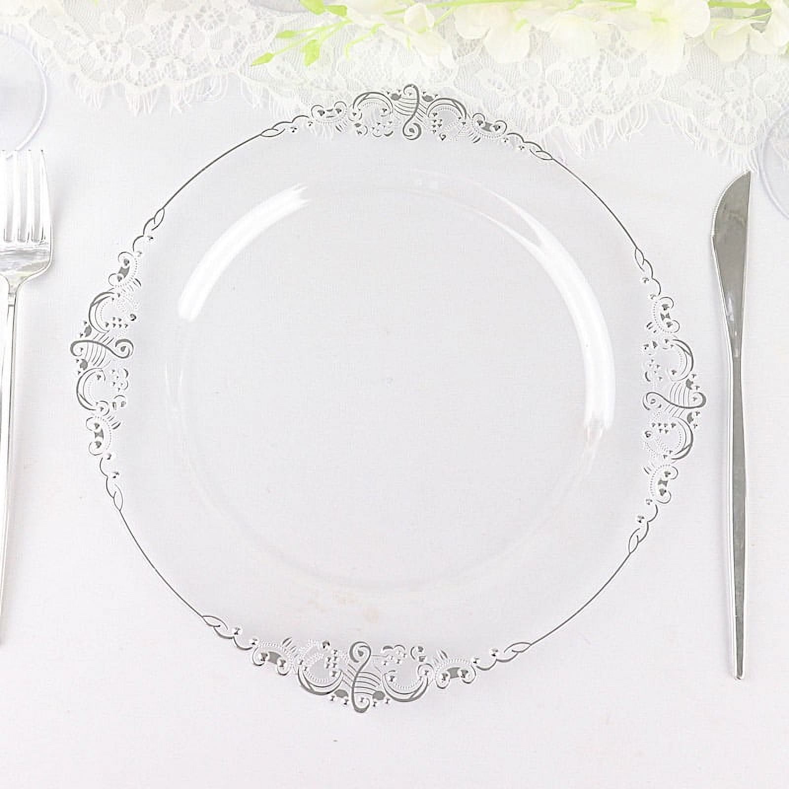 BalsaCircle 10 Clear Round 10 Disposable Plastic Salad Dinner Plates balsacircle-10-clear-round-10-disposable-plastic-salad-dinner-plates