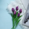 thumbnail image 1 of BalsaCircle 10 Eggplant 13" Single Floral Stem Foam Tulips Flowers Blooms, 1 of 7