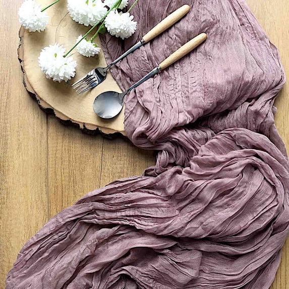 Balsa Circle 10 Feet Amethyst Cotton Cheesecloth Gauze Extra Table Runner Home Decorations