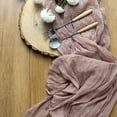 thumbnail image 1 of Balsa Circle 10 Feet Dusty Rose Cotton Cheesecloth Gauze Extra Table Runner Home Decorations, 1 of 8