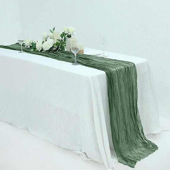 Balsa Circle 10 Feet Moss Green Cotton Cheesecloth Gauze Extra Table Runner Home Decorations
