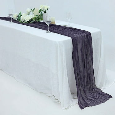 BalsaCircle 10 Feet White Cotton Cheesecloth Gauze Extra Table Runner Home Decorations