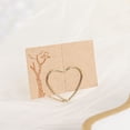thumbnail image 1 of Balsa Circle 10 Gold 1" Metal Table Number Sign Holders Heart Place Card Stands Party Events Decorations, 1 of 8