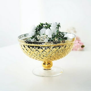 BalsaCircle 3 Clear Small Glass Flower Vases Metallic Gold Trim Table  Centerpieces Party Events Decorations 