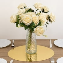 BalsaCircle 10 Gold Plastic 16" Mirror Decorative Round Charger Plates Wedding Birthday Events Reception Catering Party Home Decorations Supplies