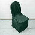 thumbnail image 1 of BalsaCircle 10 Hunter Green Solid Solid Polyester Banquet Chair Covers Slipcovers, 1 of 8