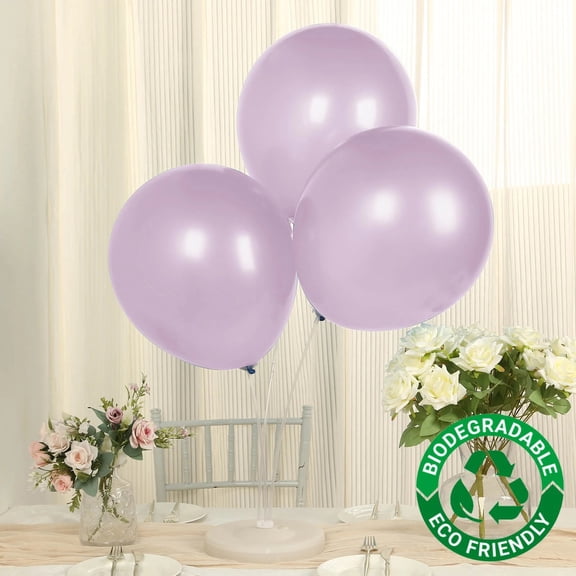 BalsaCircle 10 Lavender 18 in Round Latex Biodegradable Balloons Wedding Reception Events Graduation Birthday Party Decorations Supplies
