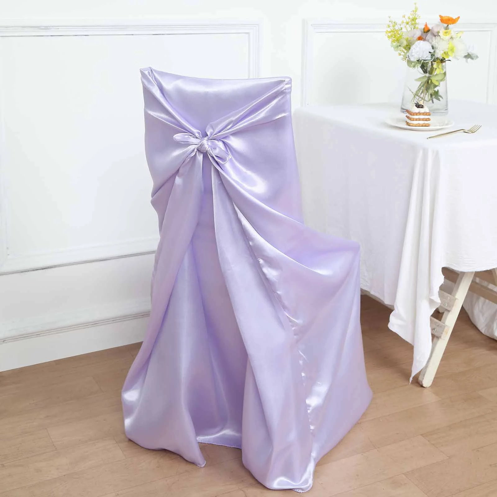 Universal satin chair covers new arrivals