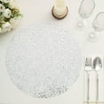 thumbnail image 1 of BalsaCircle Silver 10 Metallic 13 in Round Polyester Mesh Sequins Table Placemats Party Event Tableware Supplies, 1 of 8