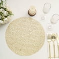 thumbnail image 1 of BalsaCircle Gold 10 Metallic 13 in Round Polyester Mesh Sequins Table Placemats Party Events Tableware Supplies, 1 of 8