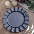 thumbnail image 1 of BalsaCircle 10 Navy Blue 11" Round Disposable Salad Dinner Plastic Plates Gold Wavy Trim Wedding Party Tableware, 1 of 8