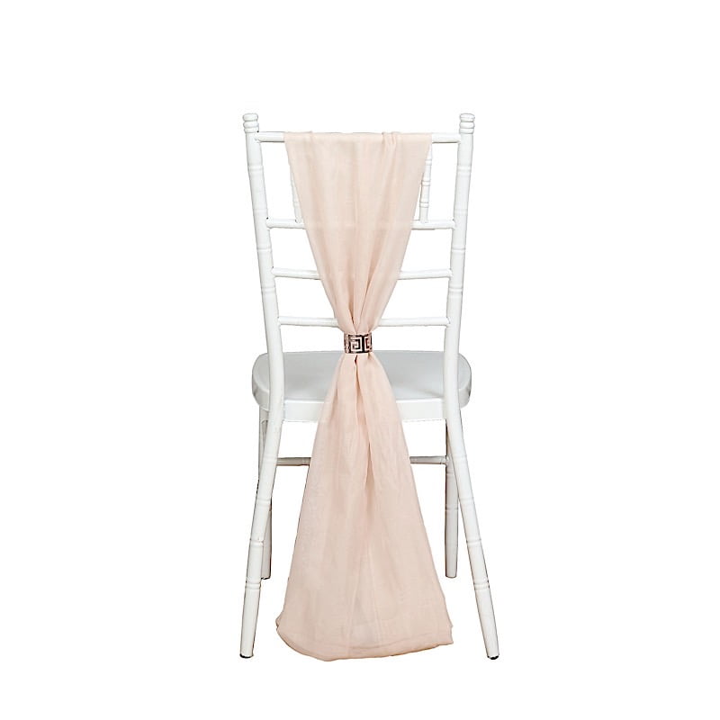 BalsaCircle 10 Nude Extra Premium Chiffon Chair Sashes Bows Ties ...