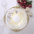 thumbnail image 1 of Balsa Circle 10 Octagon 10" Clear Disposable Dinner Plastic Plates Gold Geometric Design Party Tableware, 1 of 8