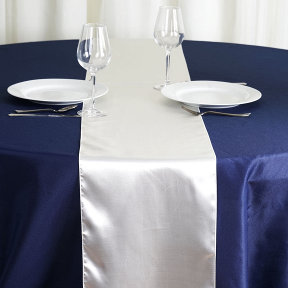 Balsa Circle 10 Pieces 12" x 108" Ivory Satin Table Runners Table Top Party Linens