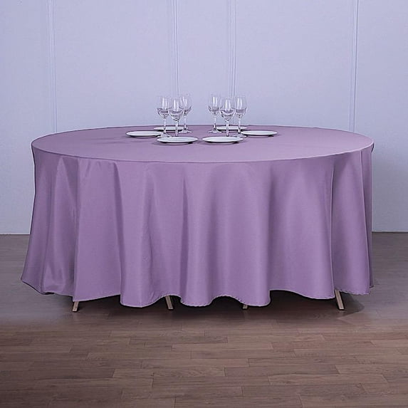 BalsaCircle 10 Pieces 120" Amethyst Round Polyester Tablecloths Linens Kitchen Dining