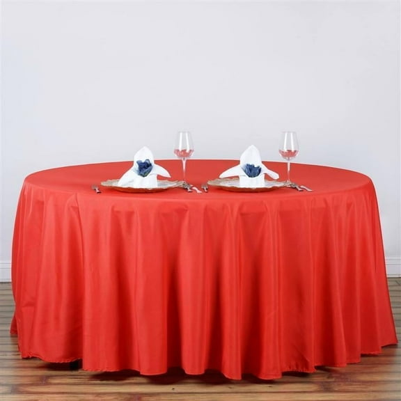BalsaCircle 10 Pieces 120" Red Round Polyester Tablecloths Linens Party Kitchen Dining Banquet