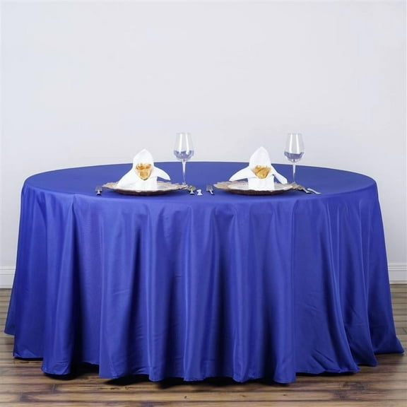 BalsaCircle 10 Pieces 120" Royal Blue Round Polyester Tablecloths Linens Kitchen Dining