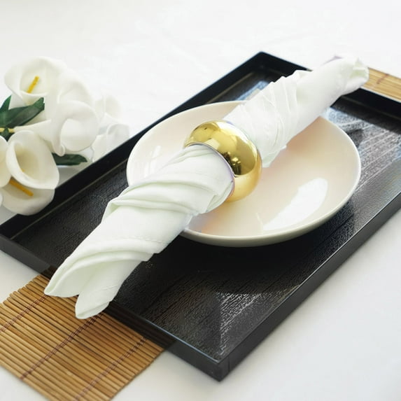 BalsaCircle 10 Pieces 17" Ivory Polyester Fabric Napkins Wedding Decorations