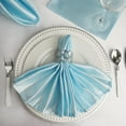 thumbnail image 1 of Balsa Circle 10 Pieces 20" Light Blue Satin Dinner Napkins Wedding Party, 1 of 5