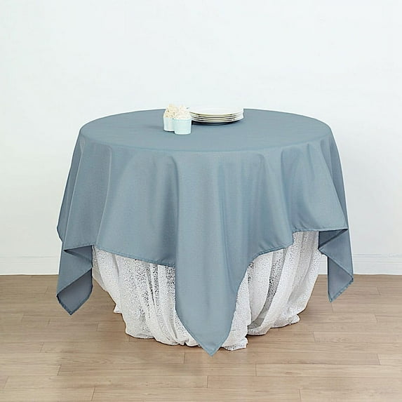 BalsaCircle 10 Pieces 54" x 54" Dusty Blue Square Polyester Tablecloths Table Cover Linens