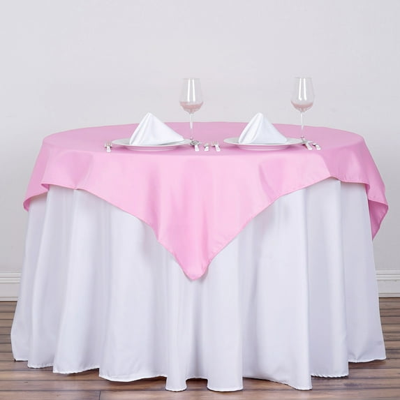 BalsaCircle 10 Pieces 54" x 54" Pink Square Polyester Tablecloths Table Cover Linens