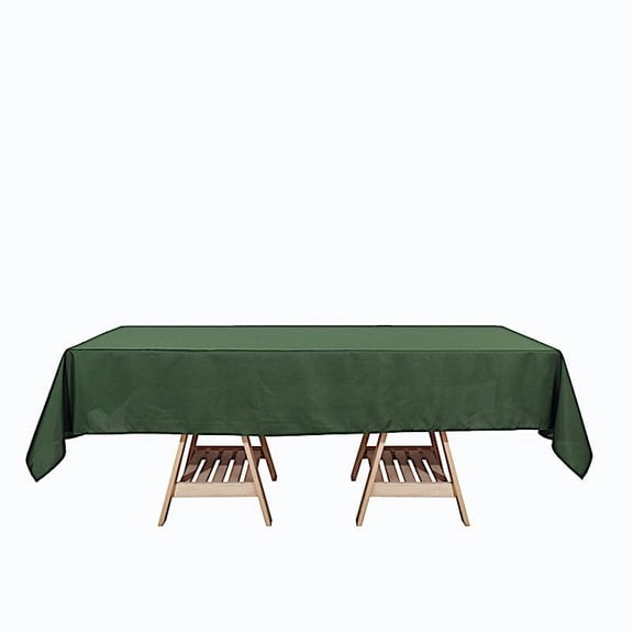 BalsaCircle 10 Pieces 60" x 102" Moss Green Rectangle Polyester Tablecloths Table Linen