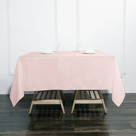 BalsaCircle 10 Pieces 70" x 70" Blush Square Polyester Tablecloths Table Cover Linens