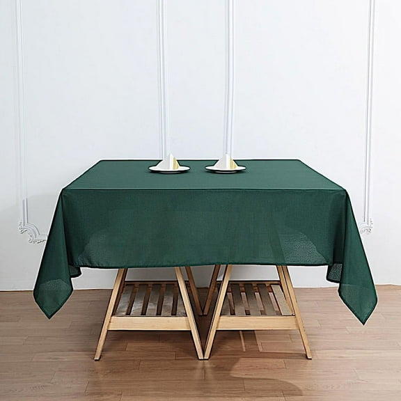 BalsaCircle 10 Pieces 70" x 70" Hunter Green Square Polyester Tablecloths Table Cover Linens