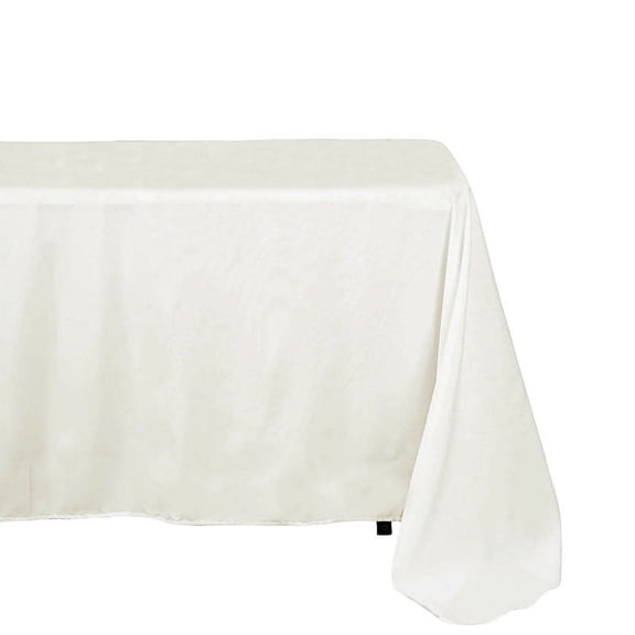 BalsaCircle 10 Pieces 72" x 120" Ivory Rectangle Polyester Tablecloths Table Cover Linens
