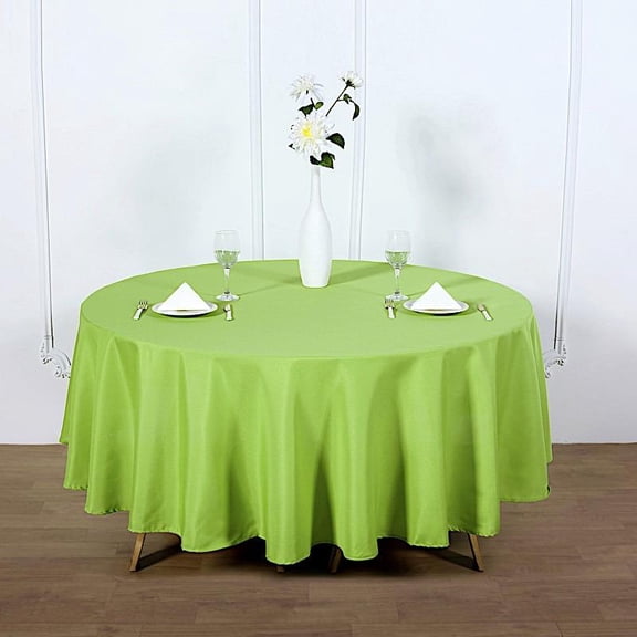 BalsaCircle 10 Pieces 90" Apple Green Round Polyester Tablecloths Fabric Table Cover Linens