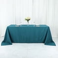 thumbnail image 1 of Balsa Circle 10 Pieces 90" x 132" Peacock Teal Rectangle Polyester Tablecloths Table Cover Linens, 1 of 8