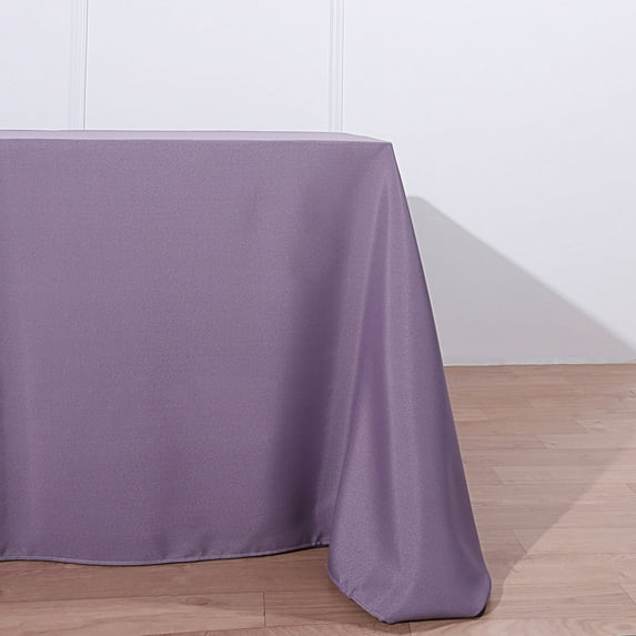 BalsaCircle 10 Pieces 90" x 132" Violet Amethyst Rectangle Polyester Tablecloths Table Linen