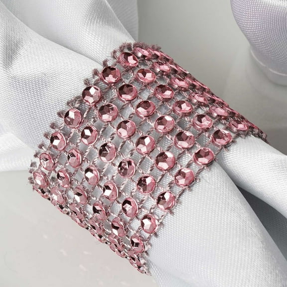 Balsa Circle 10 Pieces Diamond Napkin Rings Table Top Decorations Pink