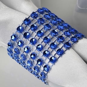 BalsaCircle 10 Pieces Diamond Napkin Rings Table Top Decorations Royal Blue